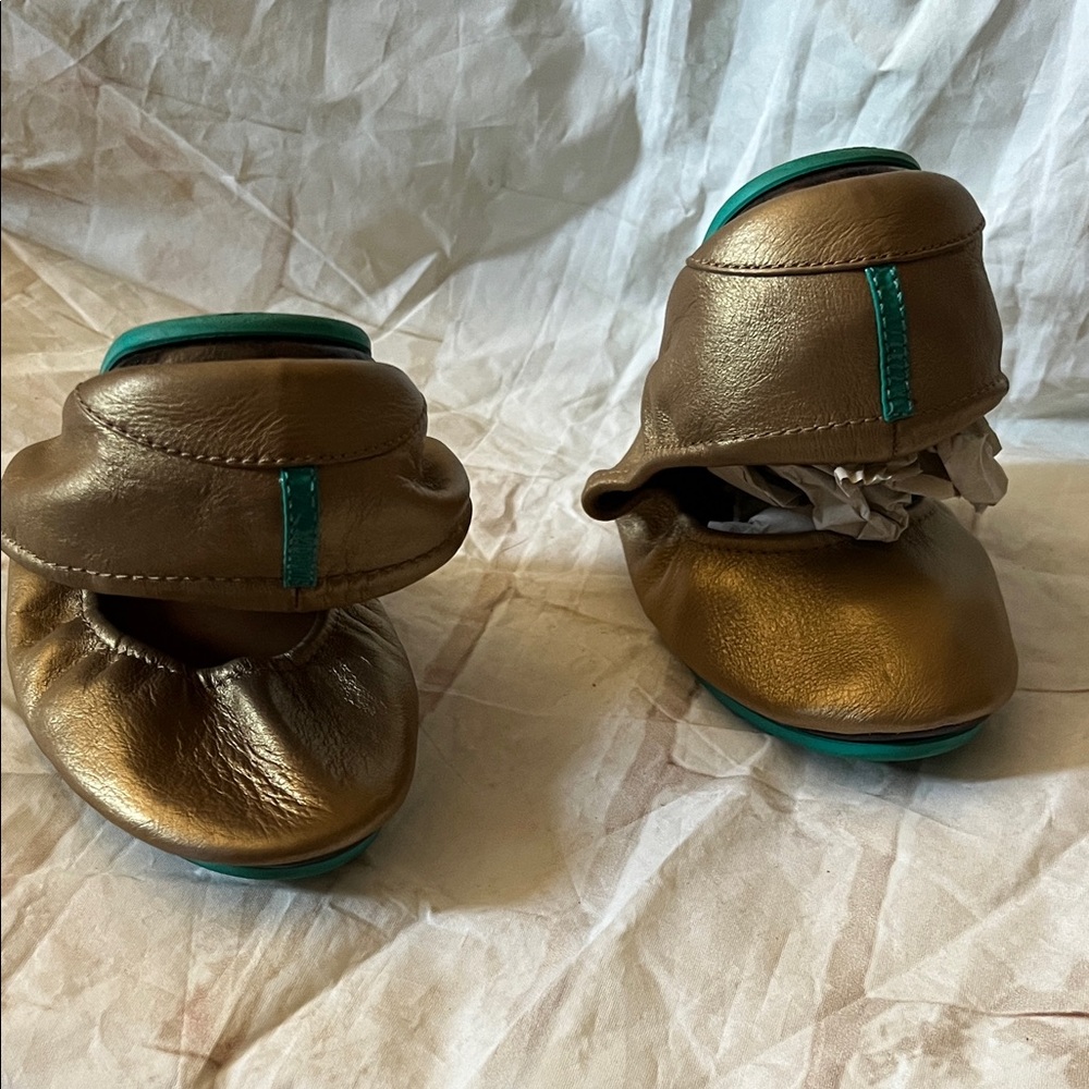 Tieks metallic bronze size 10